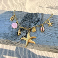 Starfish Charm Necklace with Pink