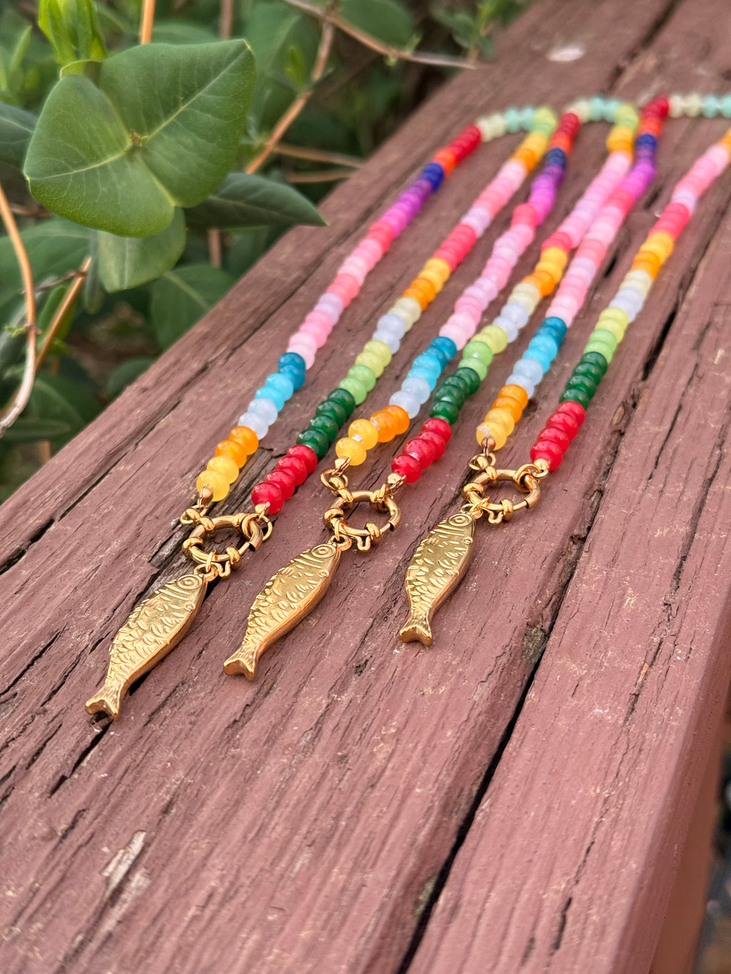 Rainbow Choker w/Fish
