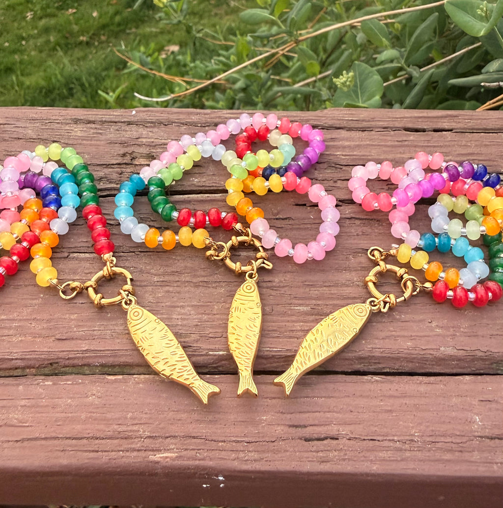 Rainbow Choker w/Fish