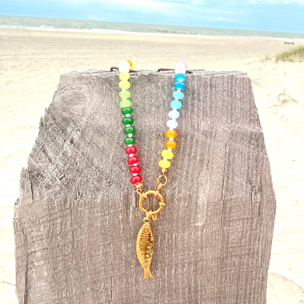 Rainbow Choker w/Fish