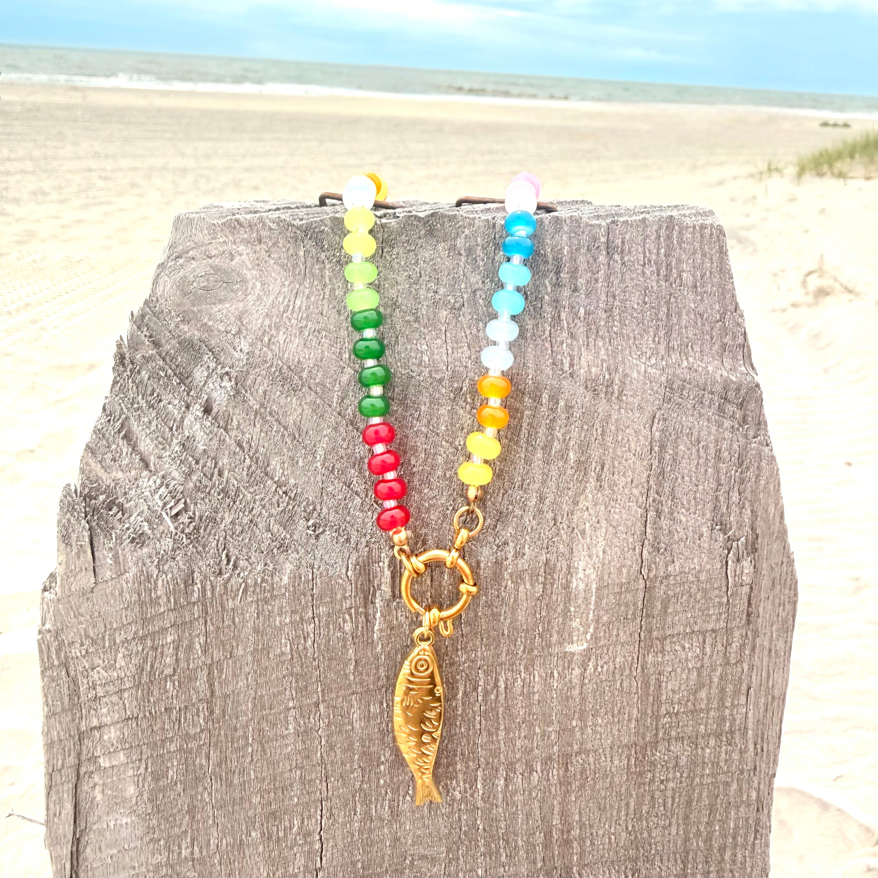 Rainbow Choker w/Fish