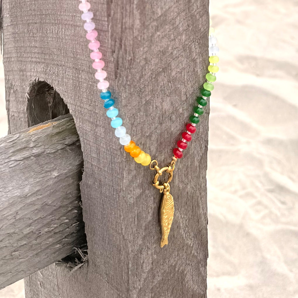 Rainbow Choker w/Fish