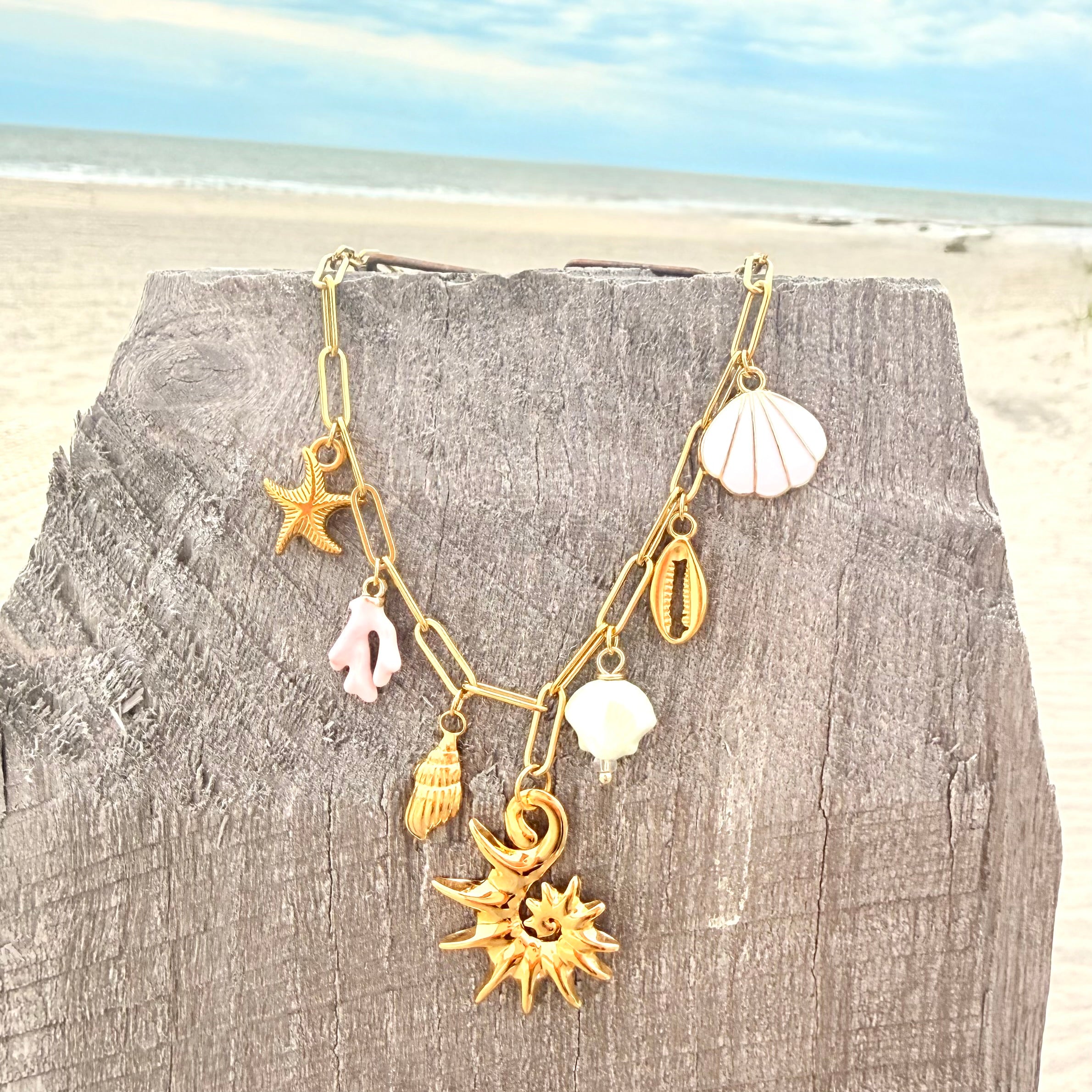 Retro Sun Charm Necklace 7