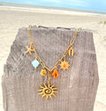 Sun Spiral Charm Necklace