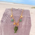 Green Fish Charm Necklace
