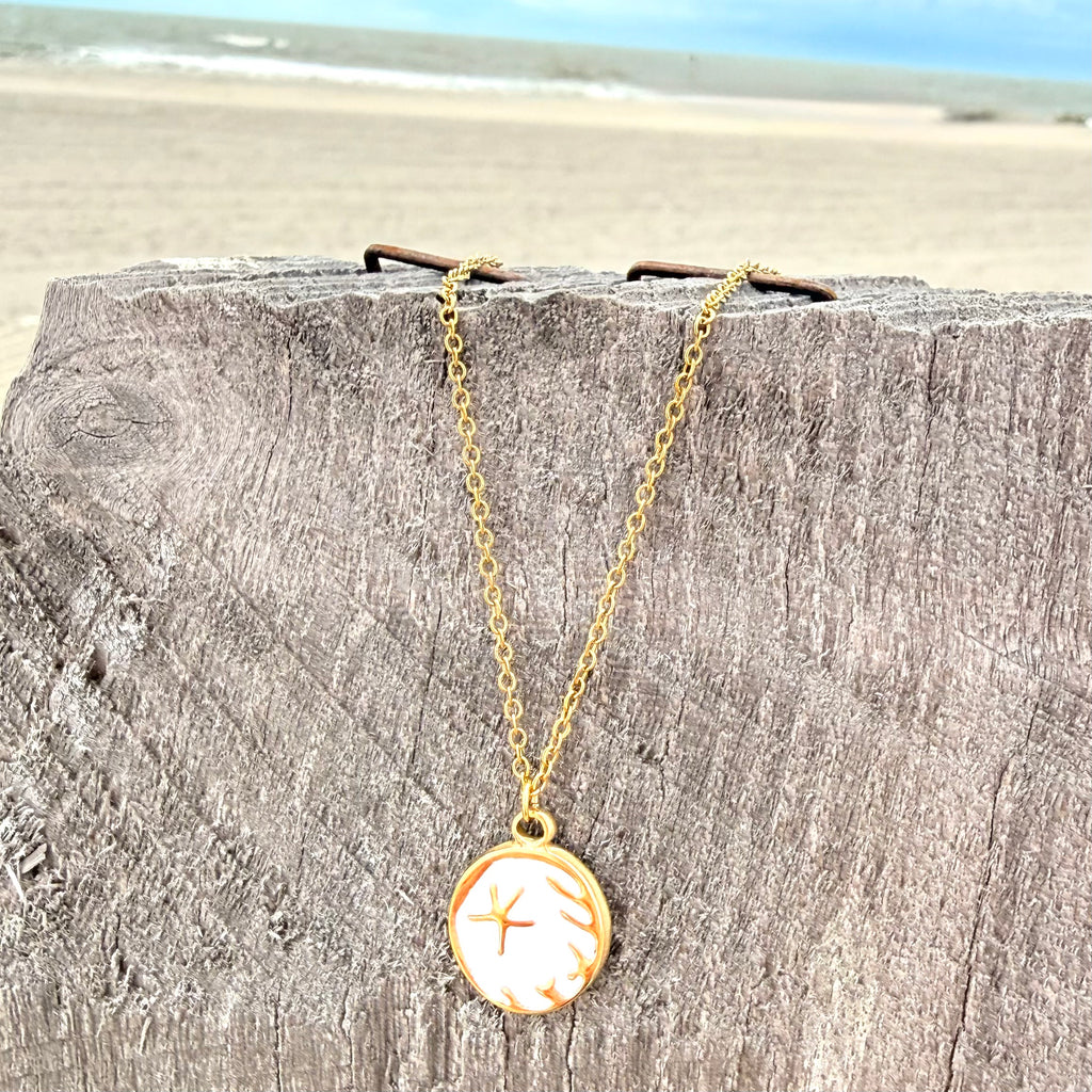 White Starfish Pendant