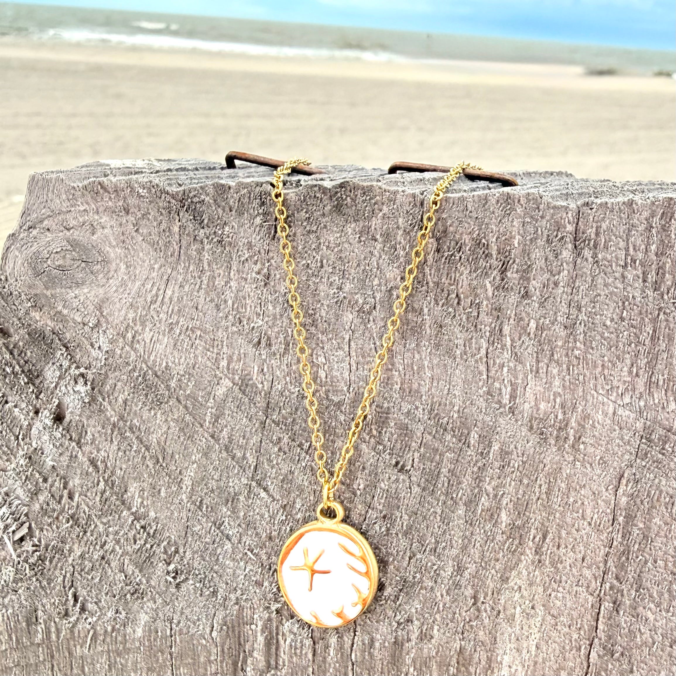 White Starfish Pendant