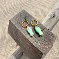 Seafoam Ceramic Fish Earrings